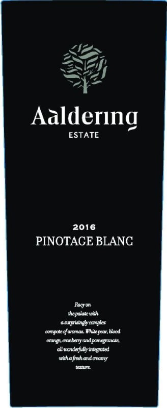 Aaldering Vineyards & Wines Pinotage Blanc 2016 Front Label