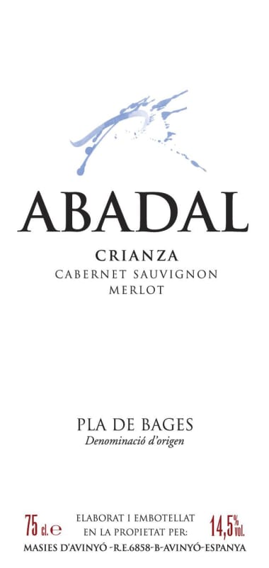Abadal Crianza 2007 Front Label