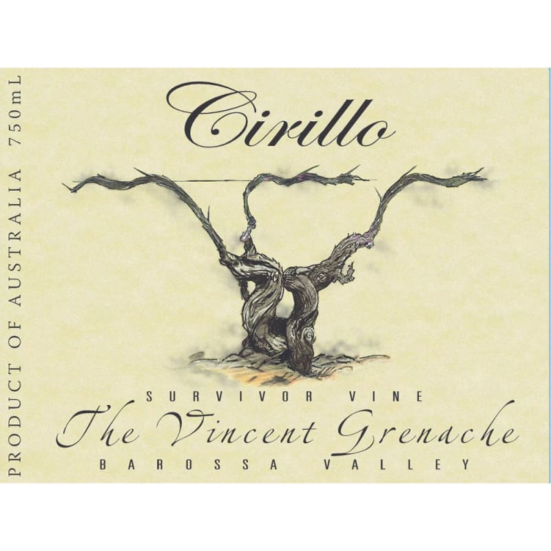 Cirillo The Vincent Grenache 2014 Front Label