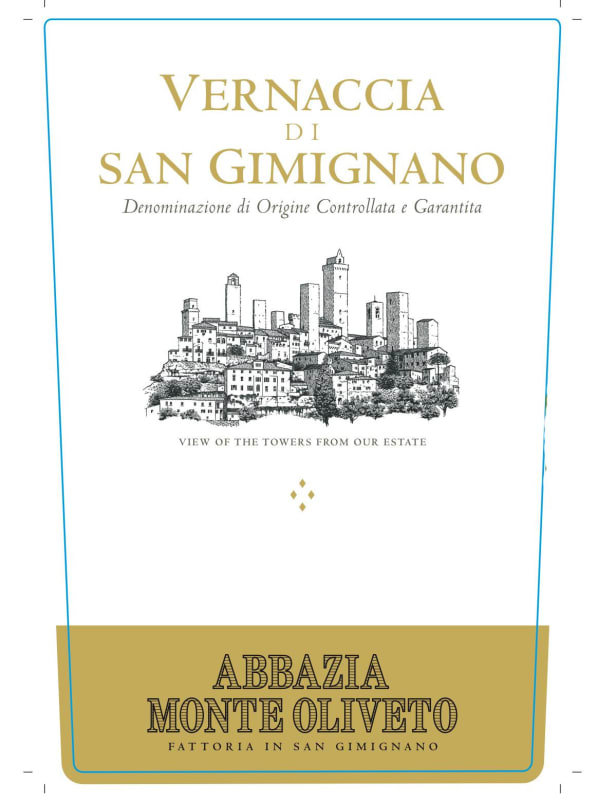 Abbazia Monte Oliveto Vernaccia di San Gimignano 2015 Front Label