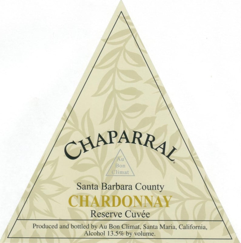 Au Bon Climat Chaparral Reserve Cuvee Chardonnay 2014 Front Label