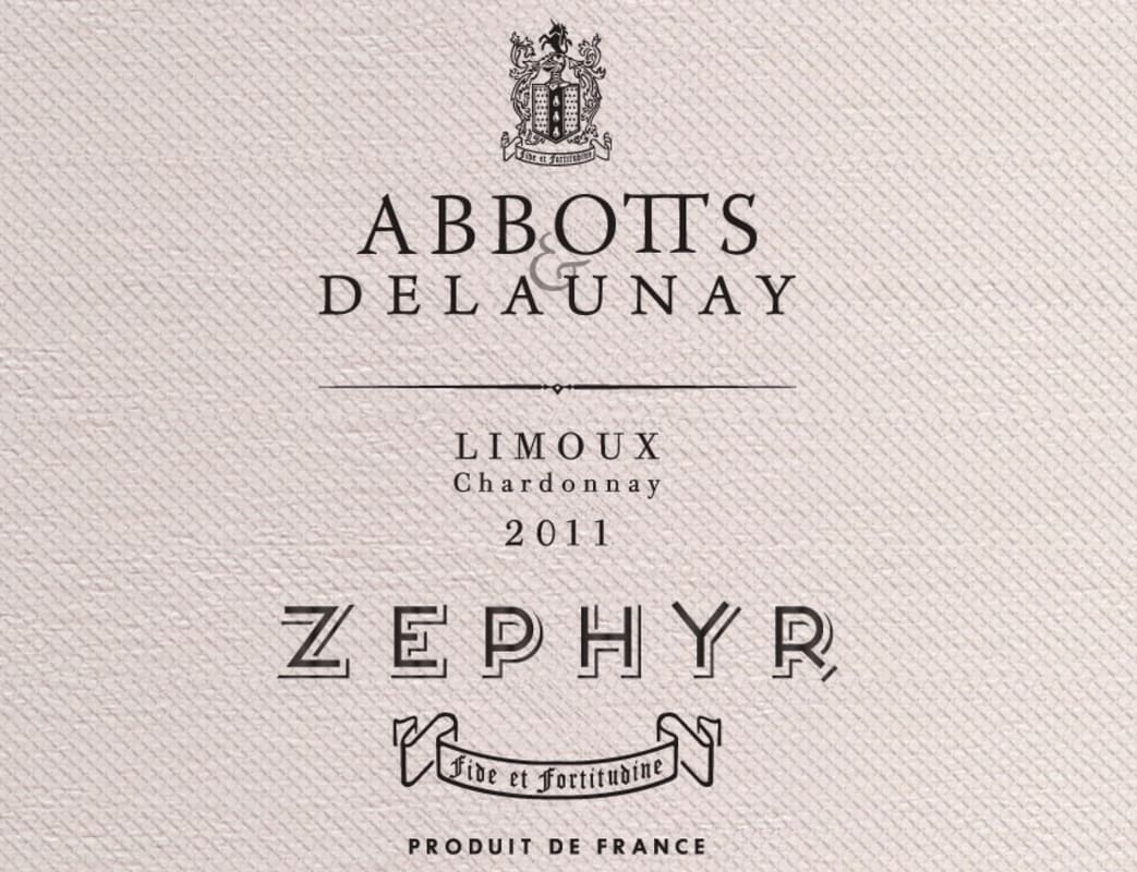 Abbotts & Delaunay Limoux Zephyr Chardonnay 2011 Front Label