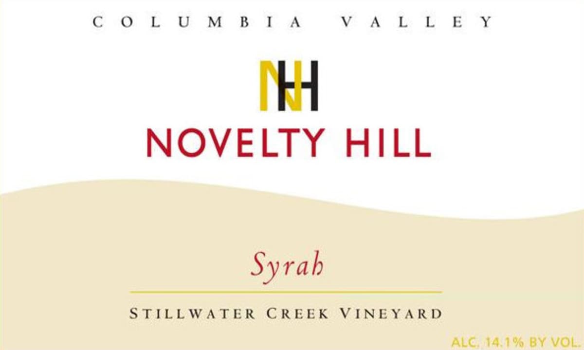 Novelty Hill Stillwater Creek Vineyard Syrah 2012 Front Label