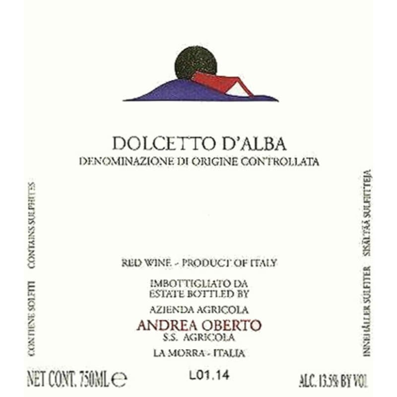 Andrea Oberto Dolcetto d'Alba 2015 Front Label
