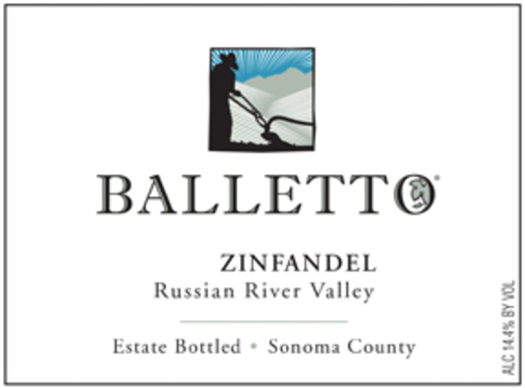 Balletto Winery Zinfandel 2011 Front Label