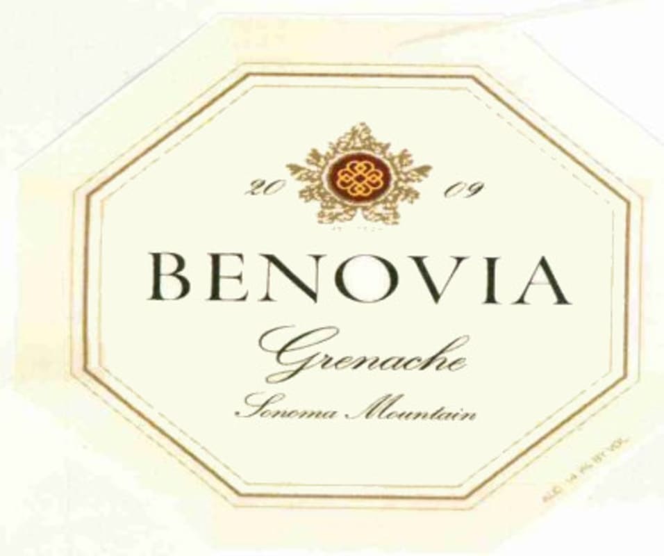 Benovia Grenache 2009 Front Label