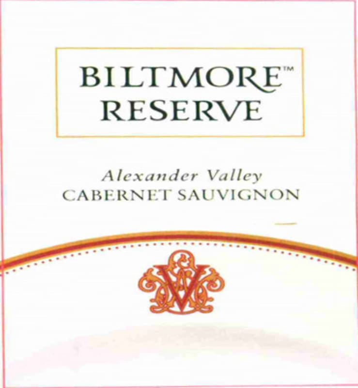 Biltmore Estate Reserve Cabernet Sauvignon 2009 Front Label