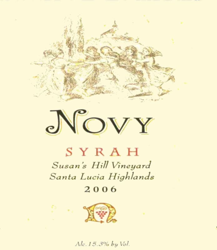 Novy Susan's Hill Vineyard Syrah 2006 Front Label