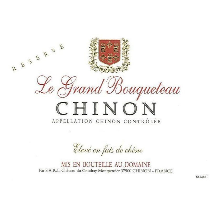 Chateau du Coudray-Montpensier Le Grand Bouqueteau Chinon 2014 Front Label