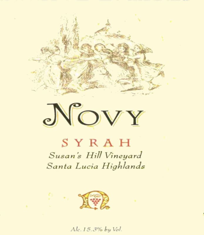 Novy Susan's Hill Vineyard Syrah 2012 Front Label