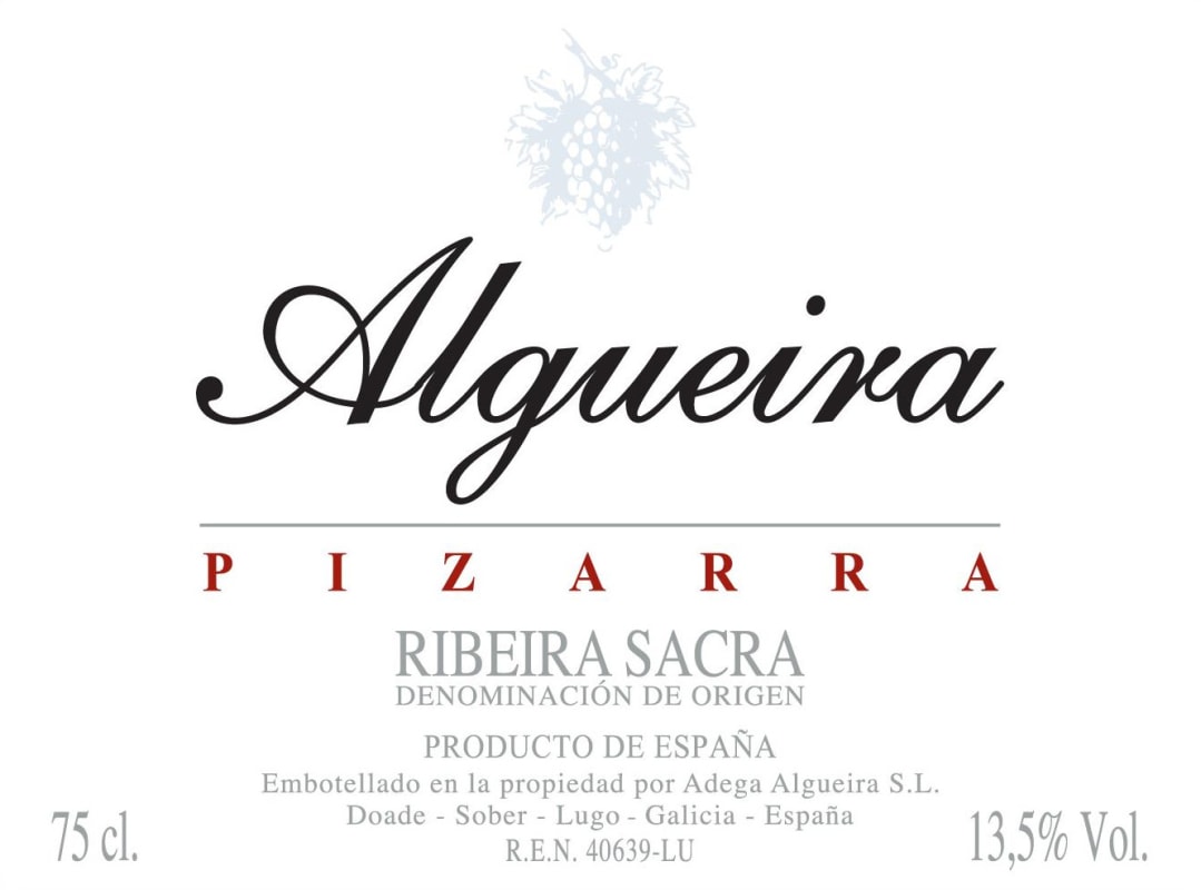 Adega Algueira S.L. Pizarra 2011 Front Label
