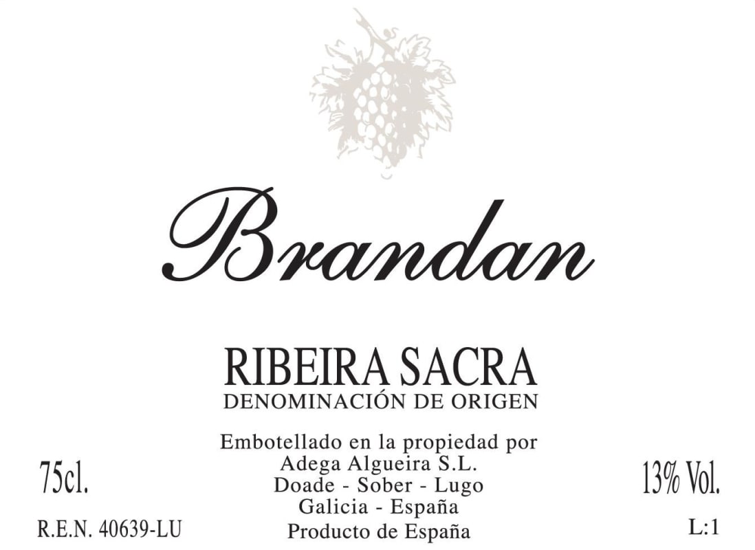 Adega Algueira S.L. Brandan Godello 2013 Front Label