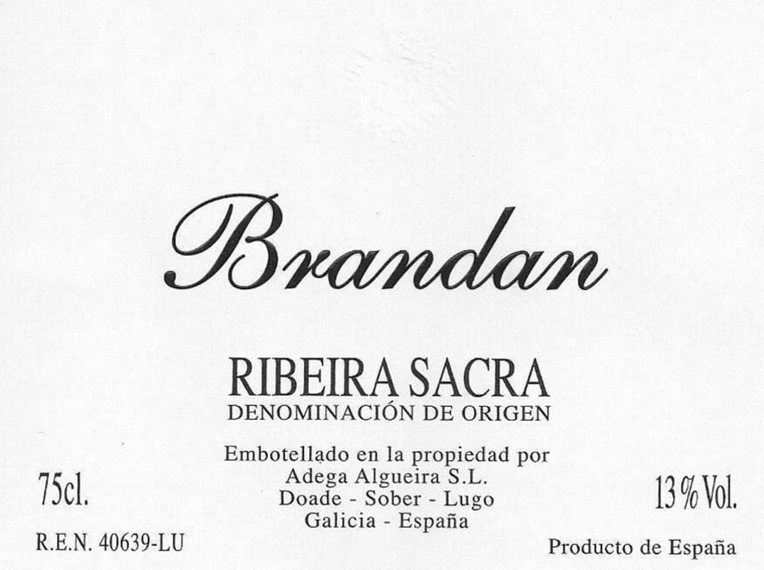 Adega Algueira S.L. Brandan Godello 2014 Front Label
