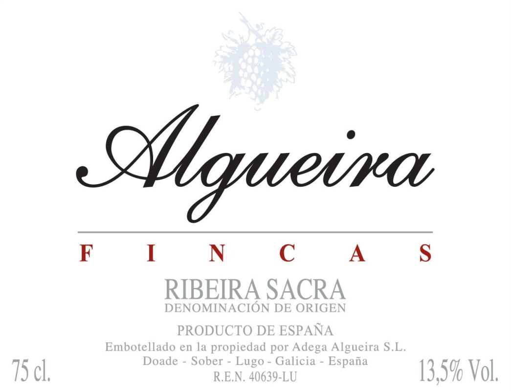Adega Algueira S.L. Fincas 2011 Front Label