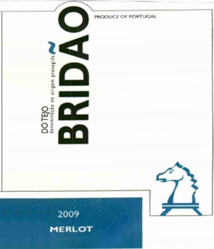 Adega Cartaxo Vinho Regional Ribatejano Bridao Merlot 2009 Front Label