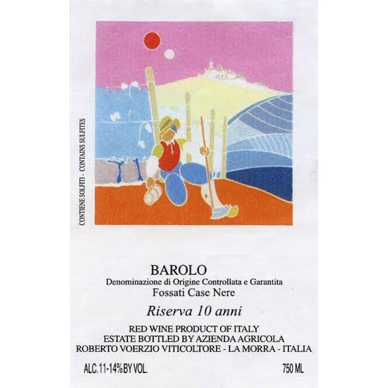 Roberto Voerzio Barolo Riserva 10 Anni Fossati Case Nere 2006 Front Label