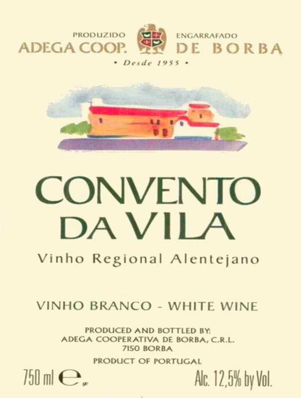 Adega Coop de Borba Convento da Vila Branco 2015 Front Label