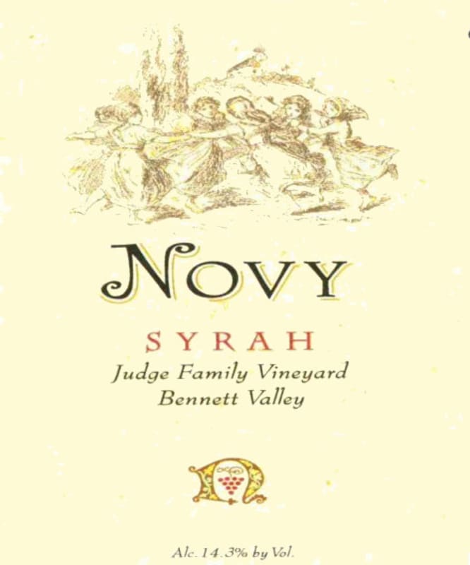 Novy Judge Family Vineyard Syrah 2007 Front Label