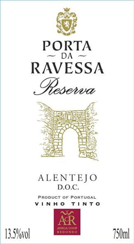 Adega Cooperativa de Redondo Porta da Ravessa Tinto Reserva 2011 Front Label
