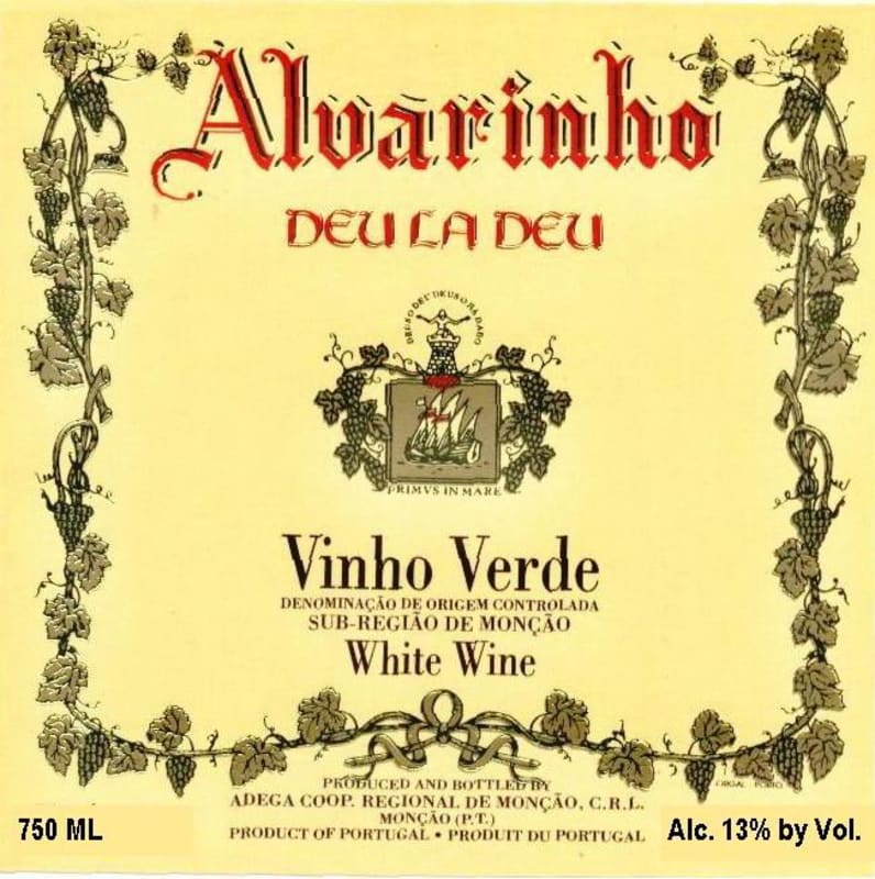 Adega de Moncao Deula Deu Alvharino 2012 Front Label