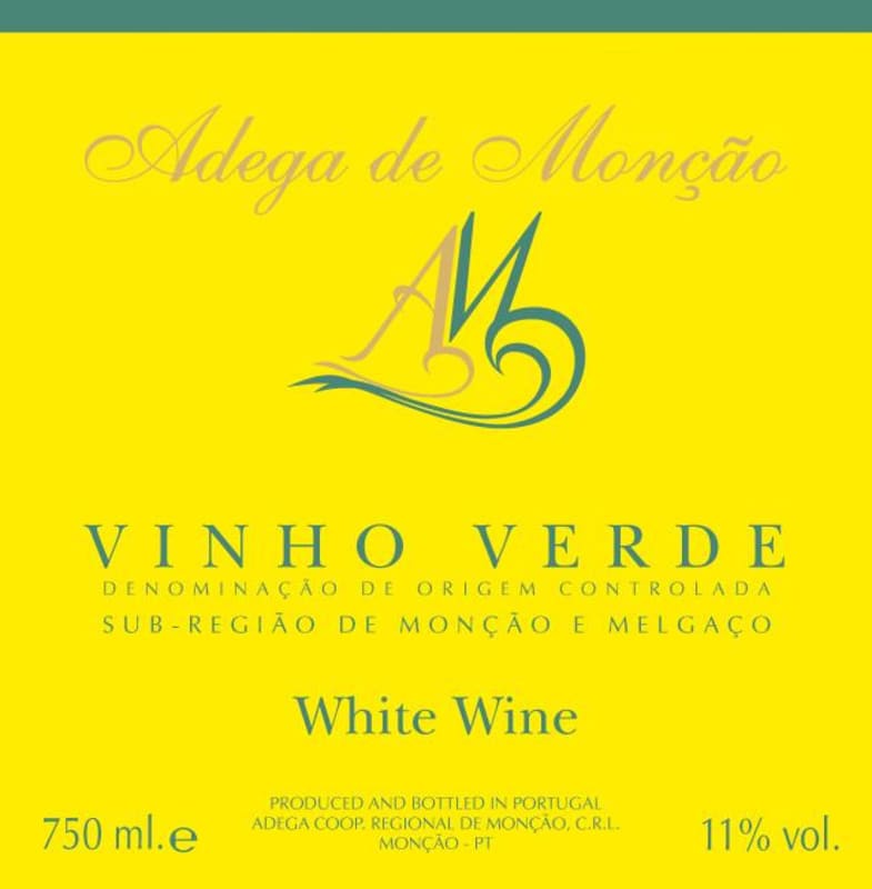 Adega de Moncao Vinho Verde Branco 2013 Front Label