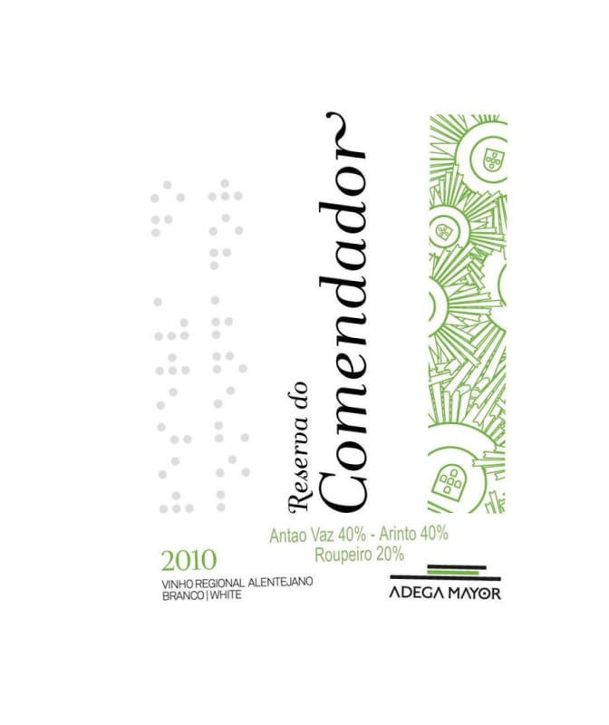 Adega Mayor Reserva do Comendador Branco 2010 Front Label