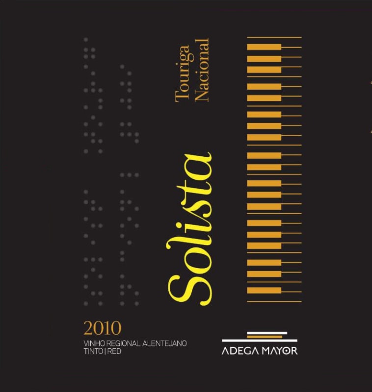 Adega Mayor Solista Touriga Nacional 2010 Front Label