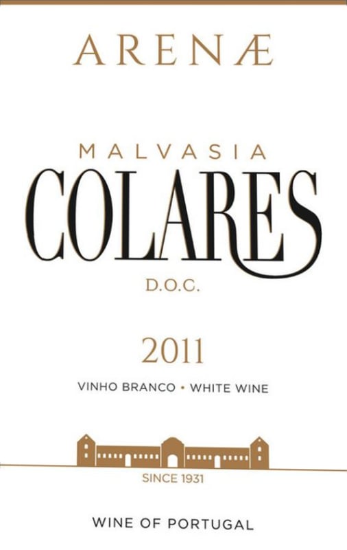 Adega Regional de Colares Arenae Malvasia 2011 Front Label