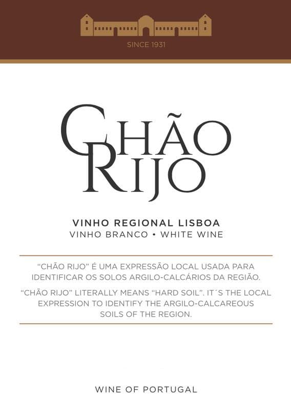 Adega Regional de Colares Chao Rijo Branco 2014 Front Label