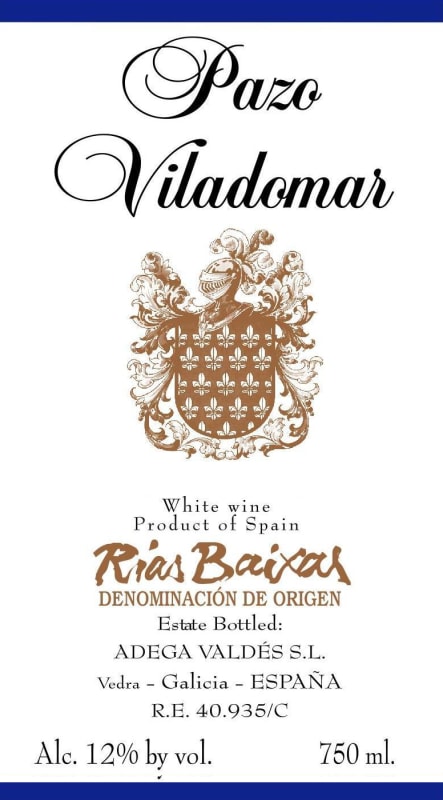Adega Valdes Pazo Viladomar 2012 Front Label