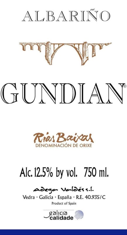 Adega Valdes Gundian 2013 Front Label