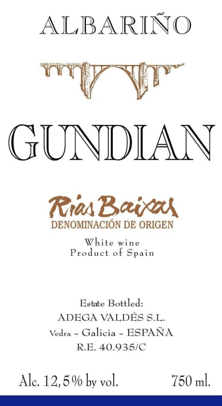 Adega Valdes Gundian 2012 Front Label