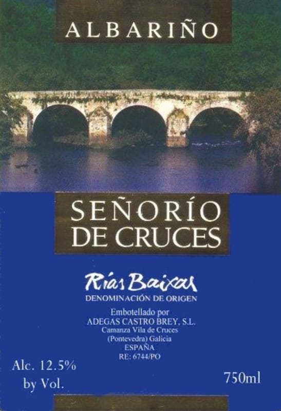 Adegas Castrobrey Senorio de Cruces Albarino 2010 Front Label