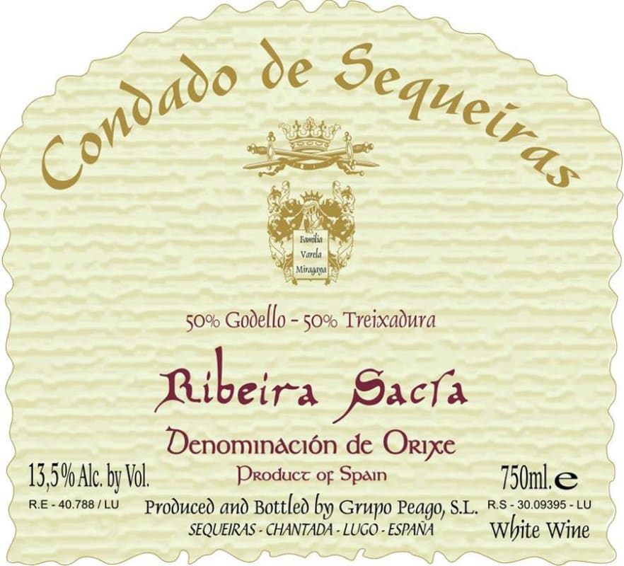 Adegas Condado De Sequeiras-Chantada - Lugo Blanco 2014 Front Label