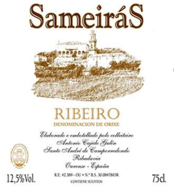 Adegas Sameiras Blanco 2006 Front Label