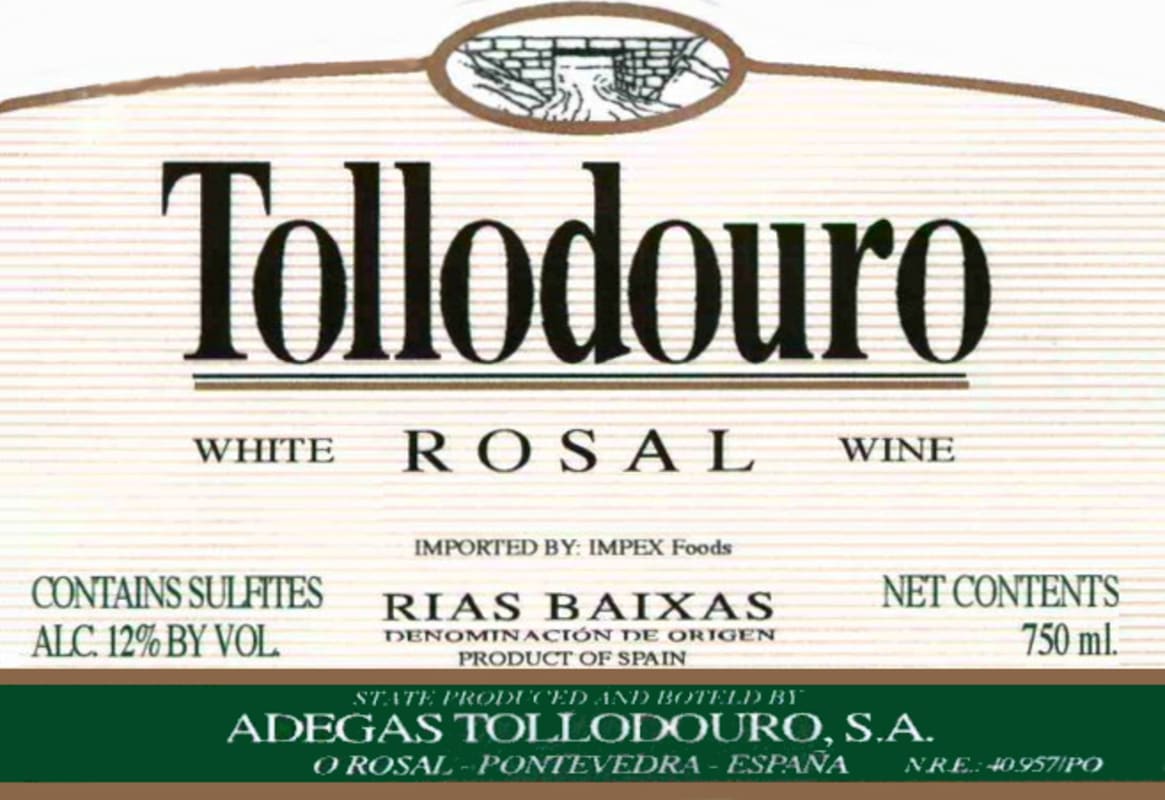 Adegas Tollodouro O Rosal 2007 Front Label