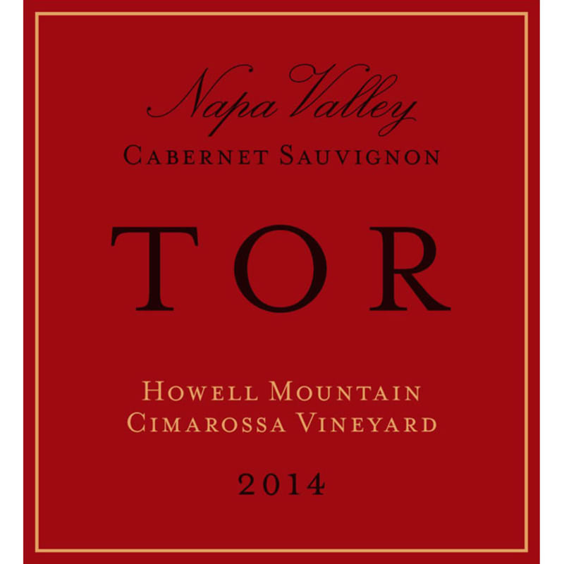 TOR Cimarossa Vineyard Cabernet Sauvignon 2014 Front Label