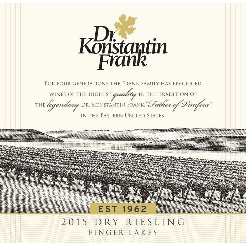 Dr. Konstantin Frank Dry Riesling 2015 Front Label