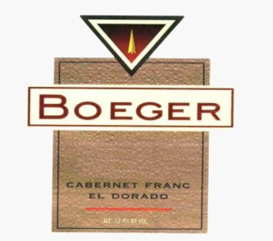 Boeger Cabernet Franc 2014 Front Label