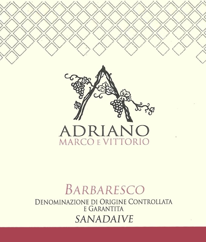Adriano Marco e Vittorio Sanadaive Barbaresco 2012 Front Label
