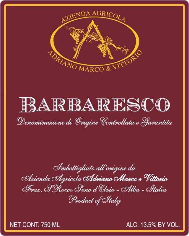 Adriano Marco e Vittorio  Barbaresco 2011 Front Label