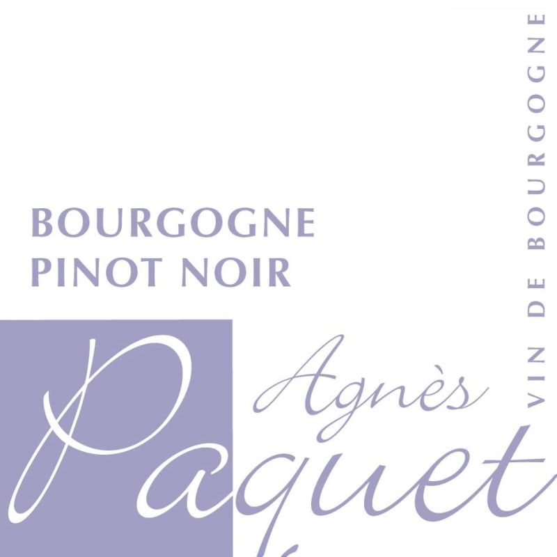 Agnes Paquet Bourgogne Pinot Noir 2014 Front Label