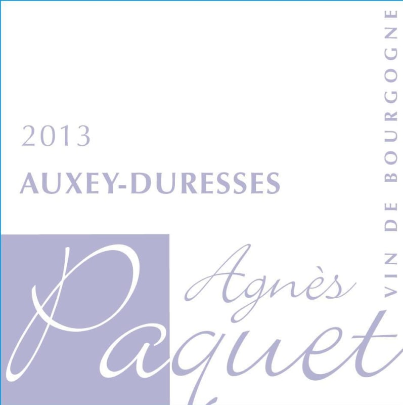 Agnes Paquet Auxey-Duresses Blanc 2013 Front Label