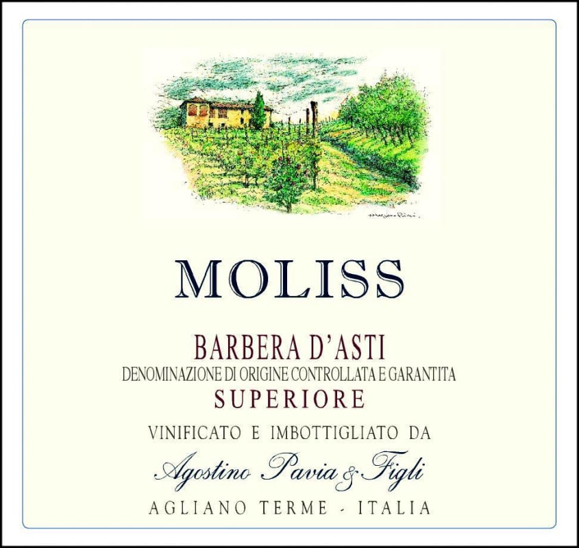 Agostino Pavia e Figli Moliss Barbera d'Asti Speriore 2010 Front Label
