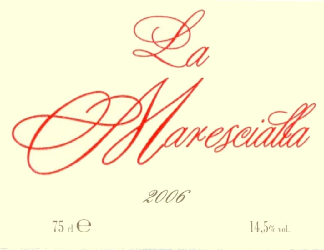 Agostino Pavia e Figli La Marescialla Barbera d'Asti 2006 Front Label