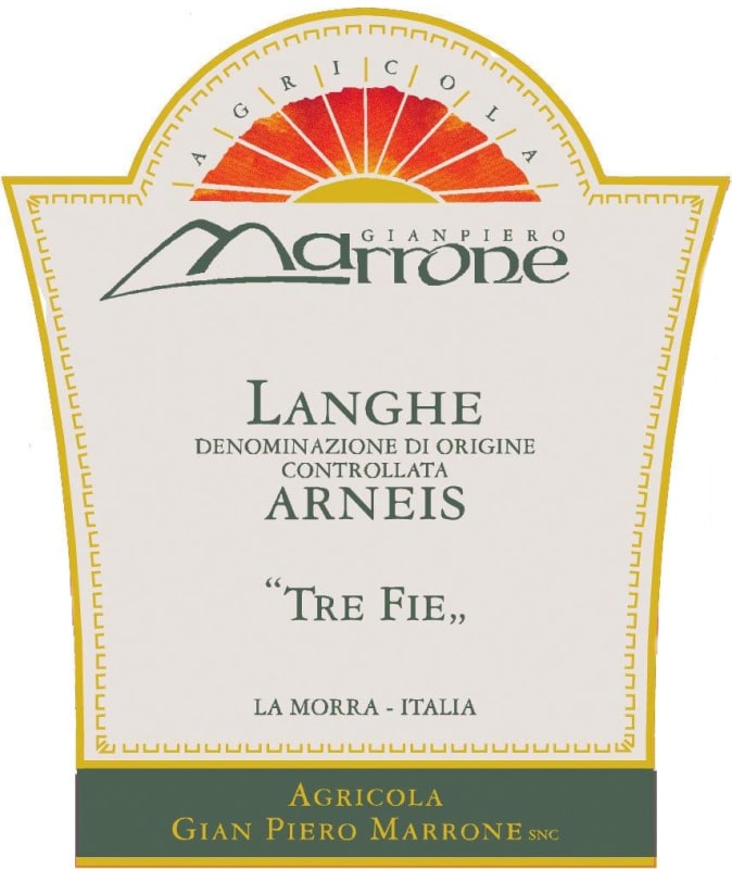 Marrone Langhe Tre Fie Arneis 2011 Front Label