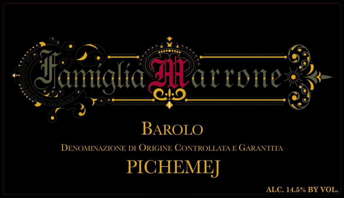Marrone Barolo Pichemej 2008 Front Label