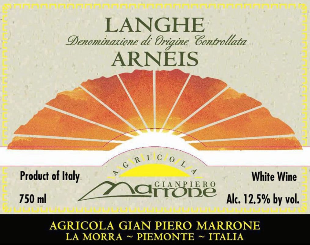 Marrone Langhe Arneis 2011 Front Label