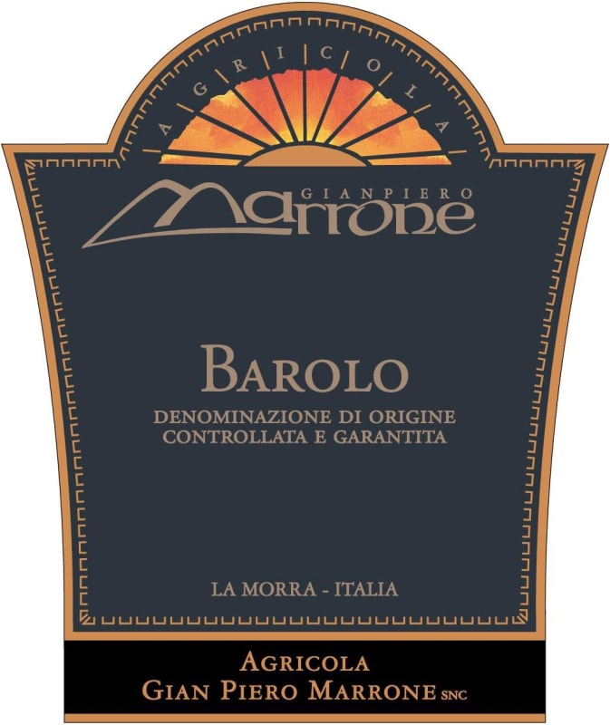 Marrone Barolo 2012 Front Label