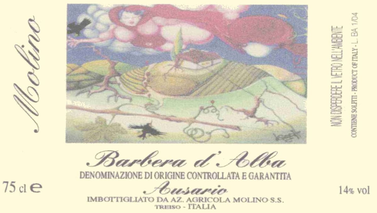 Agricola Molino Barbera d'Alba Ausario 2005 Front Label